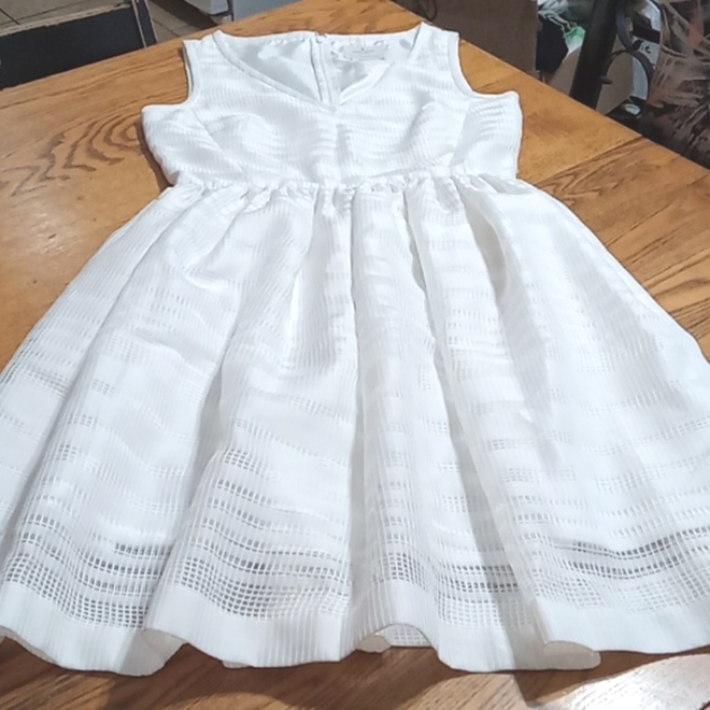 KATE SPADE Womens Dress 6 Preowned Cocktail Party WHITE   CREAM FLARE Used